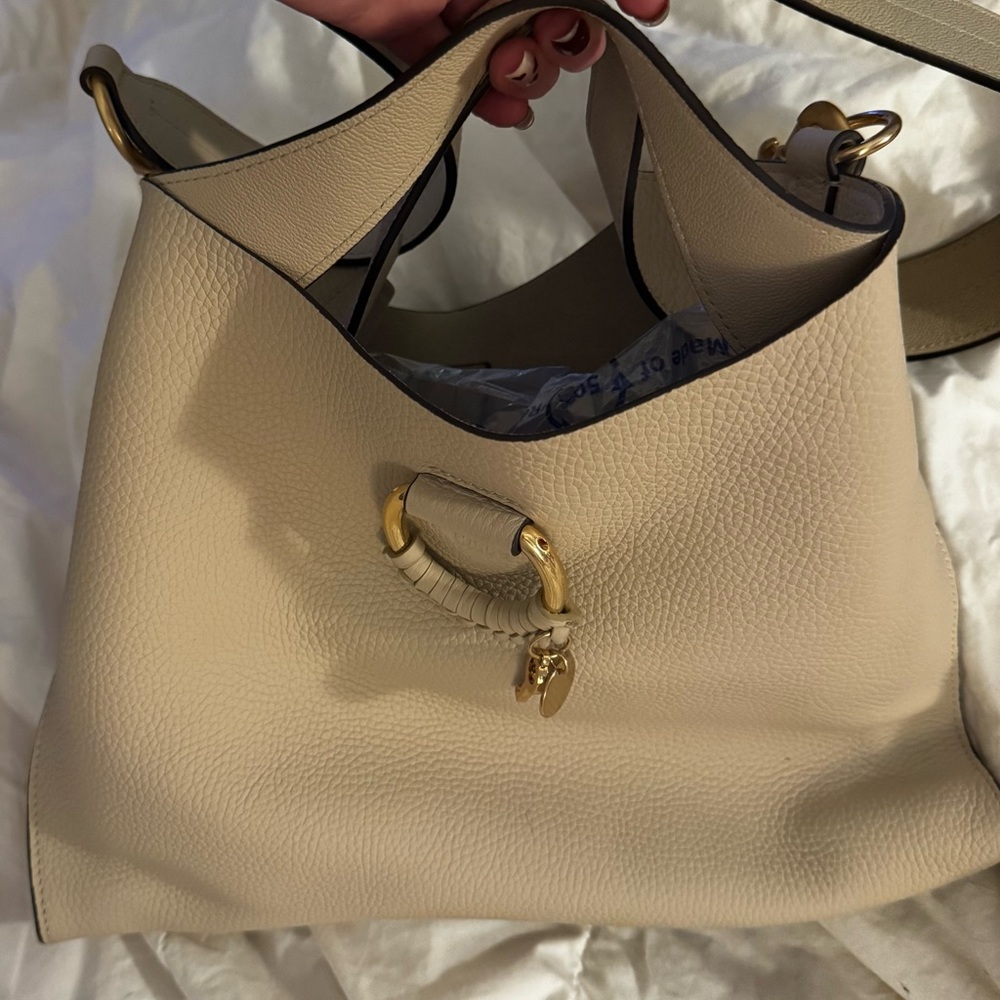See by Chloe Joan Small Leather Shoulder Bag LIGHT CREAM